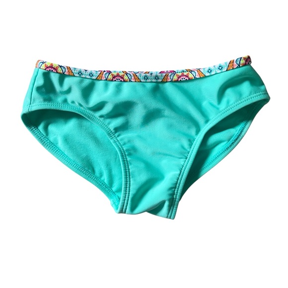 Art Class Geometric Kids Bikini - Turquoise and Multicolor - Picture 7 of 9